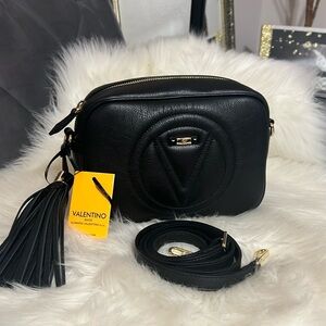 Mario Valentino All Leather Shoulder / Crossbody Bag